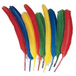 Creativity Street Quill Feathers, Assorted Colors, 12, 24 Pieces