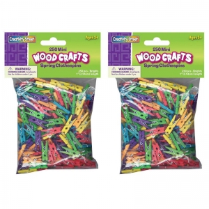 (2 PK) MINI SPRING CLOTHESPINS BRIGHT HUES