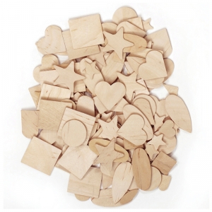 (6 PK) WOODEN SHAPES 350 PER PK