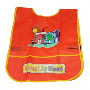 Children's Artist Smock, Ages 3 to 8, Orange, 15" x 12", 1 Piece