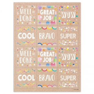 Colorful Kraft Rewards Stickers