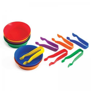 SORTING BOWLS AND TWEEZER SET 