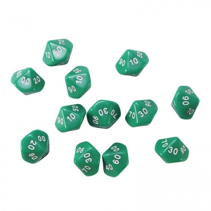 10-sided Place Value Dice - Tens - Set Of 12