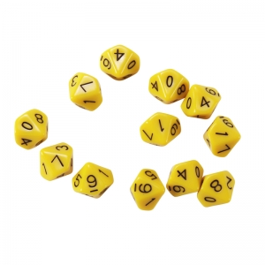 (4 PK) 10 SIDED POLYHEDRA DICE 12