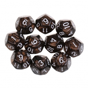 (3 PK) 12 SIDED POLYHEDRA DICE SET OF 12