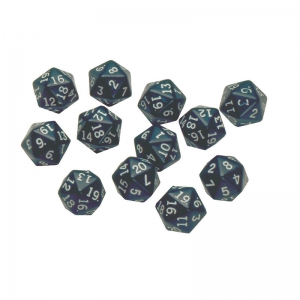 Polyhedra Dice - 20 Sides - Set of 12