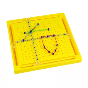 X-Y Coordinate Pegboard - 50 Pegs with Rubber Bands