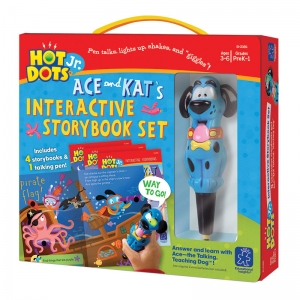 Hot Dots Jr. Interactive Storybooks, 4-Book Set plus "Ace" Pen