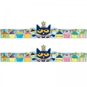 (2 PK) PETE THE CAT HAPPY BIRTHDAY CROWNS