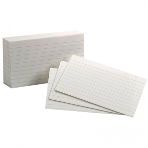 RULED INDEX CARDS 10PKS/100EA 3X5 WHITE