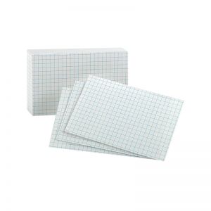 (3 Pk) 100ct Graph Index Cards Oxford