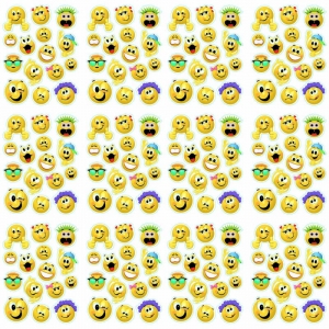 (12 PK) EMOTICONS 12 X 17 WINDOW CLINGS