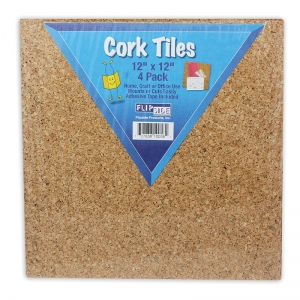 (2 PK) CORK TILES 12INX12IN 4 PER