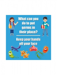 Keep Germs In Their Place Wall Stickers 5pk