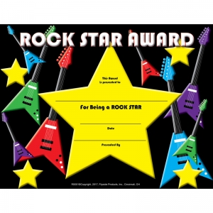 (6 Pk) Rock Star Certificate