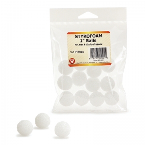 (8 Pk) Styrofoam 1in Balls