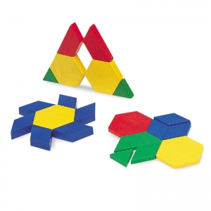 Pattern Blocks Mini-set 100/pk  5cm Plastic