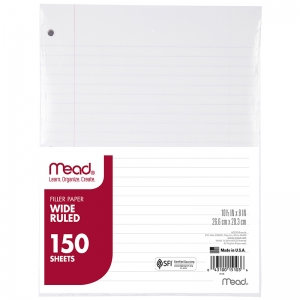 (12 Pk) Notebook Paper Wide Ruled