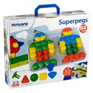 Superpegs (64 Pieces) - Primary Colors