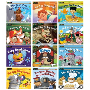 Rising Readers Leveled Book, Nursery Rhyme Songs & Stories, Set of 12