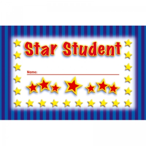 Incentive Punch Cards Star Student 36/pk