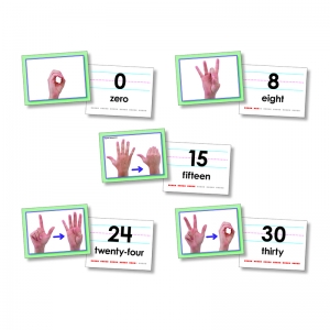 AMERICAN SIGN LANGUAGE CARDS NUMBER 0-30