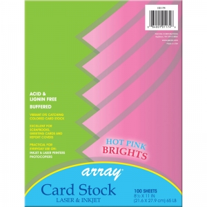 ARRAY CARD STOCK BRIGHTS HOT PINK 