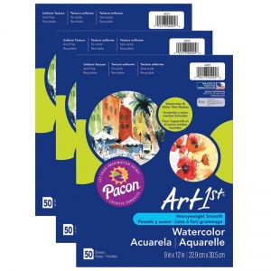 (3 PK) ART1ST WATERCOLOR PAPER 9X12 