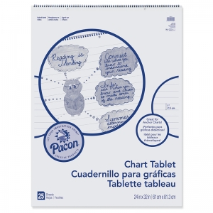 (2 EA) CHART TABLET 24X32 1IN RULED