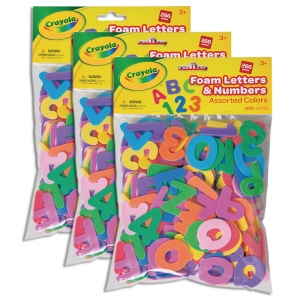 (3 PK) FOAM LETTERS & NUMBERS 266CT 