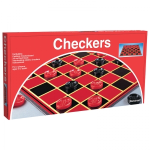 Checkers Game With Folding Board