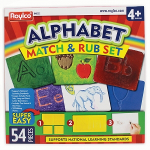 Alphabet Match & Rub Set, 52 Count