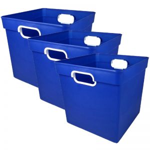 (3 Ea) Cube Bin Blue