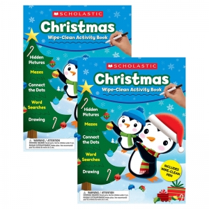 (2 EA) CHRISTMAS WIPE-CLEAN ACTIVTY BOOK