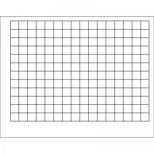 Wipe-off Chart Graphing Grid 1-1/2 Inch Squares 22 X 28