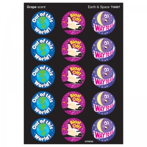 Stinky Stickers Earth & Space 60/pk Acid-free Grape