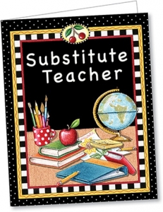 (10 EA) SUBSTITUTE TEACHER POCKET FOLDER