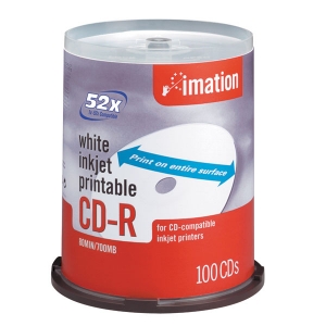 CD-R 80 Inkjet & Hub White