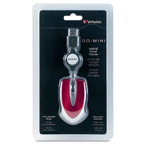 Verbatim Optical Mini Travel Mouse (Red)