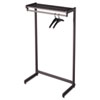 Single-Side Garment Rack w/Shelf, Powder Coated Textured Steel, 36