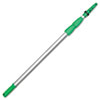 Opti-Loc Aluminum Extension Pole, 18ft, Three Sections, Green/Silver