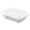 Foam Hinged Lid Containers, 1-Compartment, 6.4 x 9.3 x 2.9, White, 200/Carton