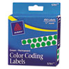 Handwrite-Only Permanent Self-Adhesive Round Color-Coding Labels in Dispensers, 0.25