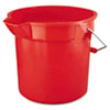 BRUTE Round Utility Pail, 14qt, Red