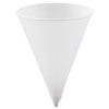 Cone Water Cups, Paper, 4.25oz, Rolled Rim, White, 5000/Carton