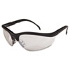 Klondike Safety Glasses, Black Matte Frame, Clear Mirror Lens