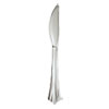 Heavyweight Plastic Knives, Silver, 7 1/2