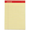 Perforated Writing Pads, Wide/Legal Rule, 8.5 x 11.75, Canary, 50 Sheets, Dozen