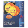 Inkjet Full-Face CD Labels, Matte White, 40/Pack