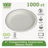 Renewable and Compostable Sugarcane Plates Convenience Pack, 6